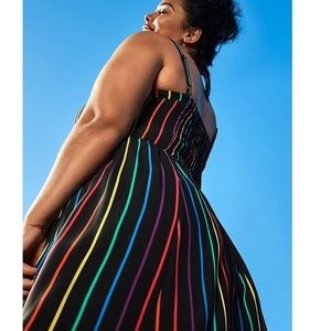 TORRID CELEBRATE LOVE MIDI DRESS - RAINBOW DRESS